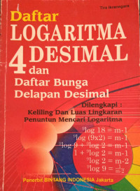 Image of Daftar Logaritma 4 Desimal dan Daftar Bunga Delapan Desimal